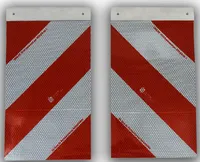Randaco Warntafel Spanien Italien Warnschild 2in1 Aluminium rot-weiß 50 x  50 cm reflektierend für Traktor