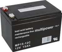 Multipower Blei-Akku MP15-12C Pb 12V 15Ah Zyklenfest, Faston 6,3