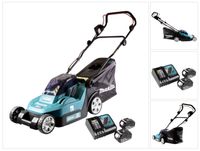 Makita DLM 382 RT2 Akku Rasenmäher 36 V ( 2x 18 V ) 38 cm 40 l + 2x Akku 5,0 Ah + Ladegerät