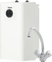 STIEBEL ELTRON Neueste Generation druckloser Kleinspeicher UFP 5 Trend inklusive Temperierbatterie TWS-W mit Stecker, thermostop-Funktion, Untertischboiler 5 Liter Niederdruck, 2 kW, 204967