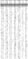 ESTAhome tapety brezové kmene strieborná a biela - 138944 - 53 cm x 10,05 m
