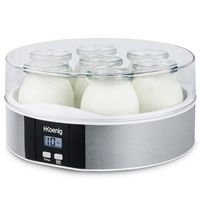 H.KOENIG ELY70 Joghurtbereiter / Edelstahl / 7 Gläser mit 150 ml / Programmbierbar 15h