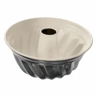 Dr. Oetker Gugelhupfform Ø 22 cm BACK-TREND, Backform für Gugelhupf, runde Bundform aus Stahl mit keramisch verstärkter Antihaft-Beschichtung (Farbe: creme/anthrazit)