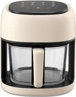 Heißluftfritteuse , 4,5L Heißluftfritteuse mit digitalem LED-Touchscreen, 1400 W, Fritteuse mit 8 praktischen Automatikprogrammen, Abschaltautomatik