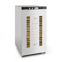 Klarstein Master Jerky - Dörrautomat, Dehydrator stufenlos regelbare Temperatur von 40-90 °C, 15h-Timer, DigiSet Control, 24 Einschübe aus Edelstahl, Dörrgerät mit 5850W, silber