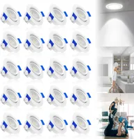 ACXIN 5W LED Deckenstrahler LED Einbaustrahler Set Einbaustrahler 20 Stück Aluminium Deckenstrahler für Bad Küche Wohnzimmer und Zimmer (Kaltweiß)
