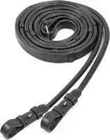 Schockemöhle Sports Trensenzügel mit Zaumhaken rundgenäht Black / Silver WB