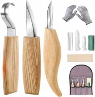 Schnitzwerkzeug Set zum Löffel Schnitzen Holz Schnitzmesser Kit mit Tasche 