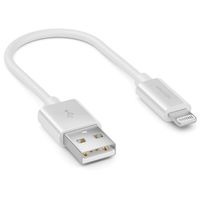 deleyCON 0,15m Lightning 8 Pin USB Ladekabel Datenkabel MFI  für Apple iPhone 14 Pro Max 14 Pro 14 Plus 14 SE 13 Pro Max 13 Pro 13 Mini 12 Pro Max 12 Pro 12 Mini - Weiß