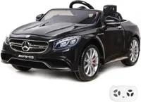 Kinder Elektroauto 12V - Mercedes S63 AMG - 1 bis 6 Jahre - mit Fernbedienung - Schwarz