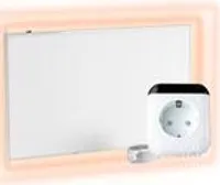 VIESTA® Infrarot Wandheizung mit Thermostat [FERNBEDIENUNG + WIFI STEUERUNG] – Infrarotheizung Wandmontage Heizkörper – Carbon Crystal Infrarot Paneel App steuerbar – (Modell TH70 WIFI - 700W)