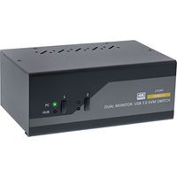 InLine® KVM Desktop Switch, 2-fach, Dual Monitor, HDMI, 4K, USB 3.0, Audio