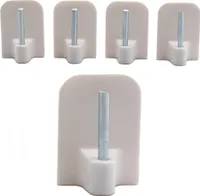 4x Gardinenhaken selbstklebend Klebehaken Gardinenstange Klebe Haken Weiß Set