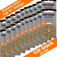 120 Hörgerätebatterien Typ 13 orange Rayovac Extra Advanced