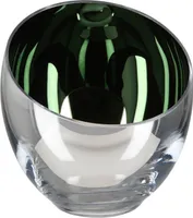 Fink Teelichthalter Candy moosgrün Glas Höhe 11 cm