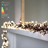 Indoor und Outdoor Lichterkette 5,5m LED-Lichter extra Warmweiß 768er LED Cluster 8 Leuchteffekte 