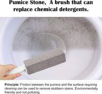 Pumice Cleaning Stone With Handle For Kitchen/Bath,Gray