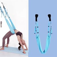 Aerial Yoga Hängemattel, Yoga Hängematte, Stretching Band Dehnungsband Übungsband für Yoga Ballett Pilates Gymnastik Flexibilität Training (Blau)