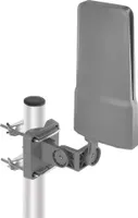 EMOS Außenantenne mit Verstärker für Fernempfang, VHF/UHF/DAB Outdoor TV Antenne für DVB-T/DVB-T2 Fernsehen, 0-80 km Reichweite, J0804