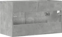 vidaXL Waschbeckenunterschrank Betongrau 80x38,5x46 cm Holzwerkstoff