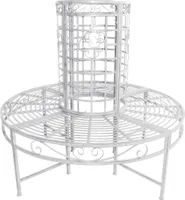 Garden Pleasure Baumbank Larissa 950528 weiß Metall 121,0 cm