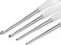 1 Häkelnadel aus Aluminium mit ergonomischem Kunststoffgriff Wollhäkelnadel Variantenwahl, Größe:Varianten Nr. 2 | 1.5 x 2.4 mm