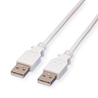 VALUE Kábel USB 2.0, typ A-A, biely, 1,8 m
