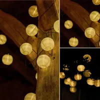 Darmowade-LED Outdoor Lichterkette Solar Outdoor 5m 20 Laterne IP44 wasserdichte Dekoration Solar / batteriebetriebene Gartenterrasse Balkon