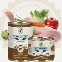 Lakefields Dosenfleisch-Menü Lamm für ausgewachsene Hunde, 6 x 800 g