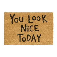 relaxdays Kokosmatte YOU LOOK NICE braun 40,0 x 60,0 cm