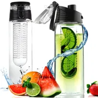 Fľaša na vodu s ovocnou vložkou 700 ml fľaša na pitie Bez BPA | fľaša na nápoje, ideálna na fitness, do školy, na šport a do prírody - Retoo