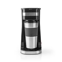 Nedis Kaffeemaschine | max. Kapazität: 0.4 l | Anzahl Tassen auf einmal: 1 | Warmhalten | Schwarz / Silber NE550718475