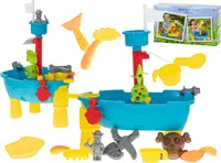 KIK - Wassertisch, Sandkasten, Piratenschiff + Zubehör 25 Teile.