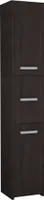 Badschrank 3 Türen Badezimmerschrank Hochschrank Badmöbel Schrank Modern 170x30c, Farbe:wenge