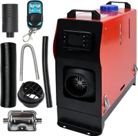 JOIEYOU Standheizung Diesel 8KW, 12V Auto Luft Heizung Lufterhitzer Dieselheizung Innenraum mit Fernbedienung, LCD-Schalter für RV Boote LKW Wohnmobil Bus (Typ D, Rot + Schwarz LCD)