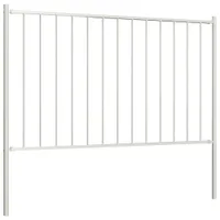 vidaXL Plotový panel se sloupky z práškově lakované oceli 1,7x1,25 m bílý