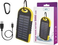 Setty Solar-Powerbank 5000 mAh gelb powerbank solargeladene Batterie Akku