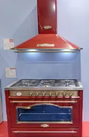 Kaiser Empire Set/Kaiser A 9315 RotEm Dunstabzugshaube 90 cm Gas Elektro Standherd Kaiser HGE 93555 RotEm