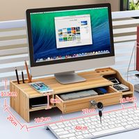 CAMTOA Monitorerhöhung Bildschirmerhöhung Monitor Ständer Schreibtischaufsatz Holz