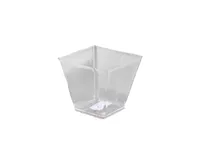 Kubek na żywność, kwadratowy, przezroczysty 5,9 x 5,9 x 5,4 cm - 100 ml [50 sztuk]