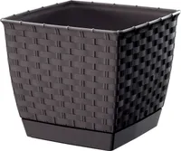 blumentopf RATOLLA SQUARE 25x25x22cm HN dunkel (440U) mit Schale
