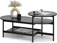Breiter Couchtisch CILIAN – schwarz