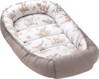 JUKKI® BabyNestchen XXL 120x65cm bis zu 18 Monaten 2seitig [Happy Jungle] Nestchen Babybett Reisebett Kokon Babynest Kuschelnest Nest