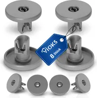 Korbrolle 8x Rad passend wie AEG Electrolux 5028696500/4 für Unterkorb Spülmaschine
