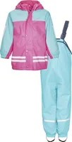 Playshoes Regen-Anzug mit Fleece-Futter, Farbe: türkis, Größe: 128