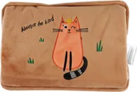 Biggdesign Elektrische Wärmflasche mit Weichem Bezug, Wiederaufladbare Wärmflasche zur Schmerzlinderung, Ideal für Menstruationsbeschwerden, Wasserdicht, Intelligente Temperaturregelung, Kind Cat