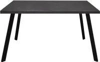 Esszimmertisch rechteckig Ediva 1 160 x 90 x 75 Esstisch Schwarz/Schwarzstahl 13873-160
