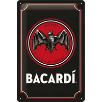Nostalgic-Art - Plechový talíř 20 x 30 cm - Bacardi - Logo Bacardi Black