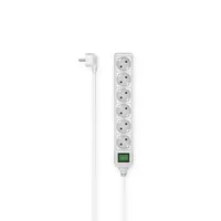 Steckdosenleiste, 6-fach, Schalter, 1,4 m, Weiß (00223007)