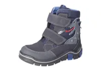 RICOSTA Boots GRISU von PEPINO cooler Drache mit Blinklicht HighTech/Textil Klettverschluss Warmfutter Jungen Grau/Blau Drachen Größe 35
